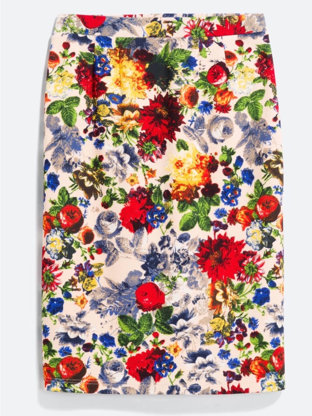 Pixley Floral Midi Pencil Skirt in Pink and Multicolor